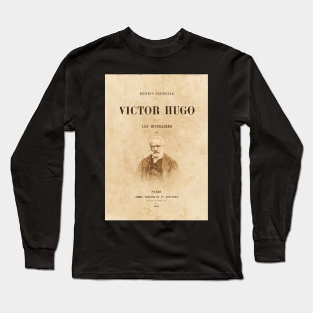 Victor Hugo - Les Miserables, book Long Sleeve T-Shirt by Labonneepoque